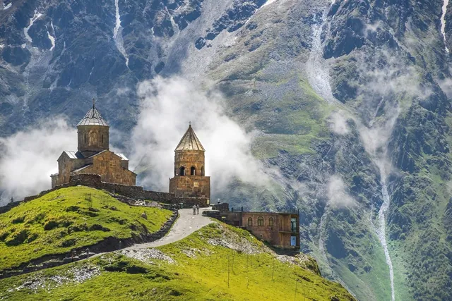 Georgian Military Road in the mountains